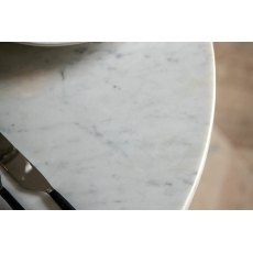 Gallery Direct Soho Mango Wood Round Dining Table with Marble Top