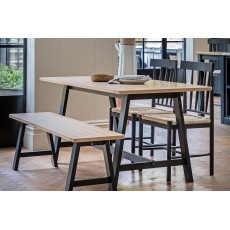 Gallery Direct Eton Painted Meteor 160cm Trestle Table