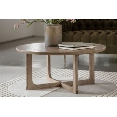 Gallery Direct Craft Smoked Oak Round Coffee Table