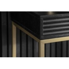 Gallery Direct Ripple Mango Wood Black & Gold 2 Drawer Console Table