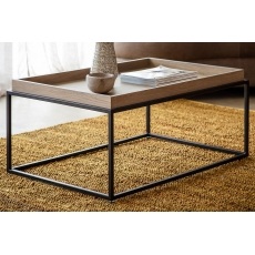 Gallery Direct Forden Wood & Metal Tray Coffee Table in Grey