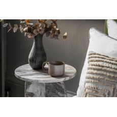 Gallery Direct Amalfi Natural Marble Side Table