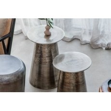 Gallery Direct Langley Gold Metal Set Of 2 Side Tables