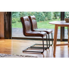 Gallery Direct Capri Vintage Leather Chair in Brown