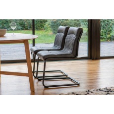 Gallery Direct Capri Vintage Leather Chair in Antique Ebony