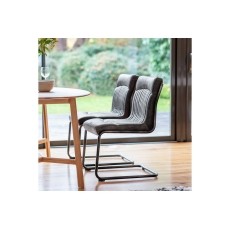 Gallery Direct Capri Vintage Leather Chair in Antique Ebony