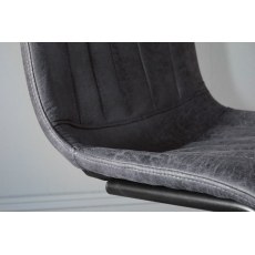 Gallery Direct Set of 2 Edington Dining Chairs in Grey Leather