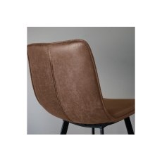 Gallery Direct Set of 2 Palmer Bar Stools in Brown Leather