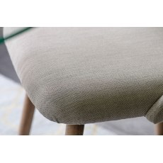 Gallery Direct Set of 2 Elliot Fabric Dining Chairs in Natural Linen