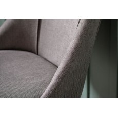 Gallery Direct Set of 2 Elliot Fabric Dining Chairs in Slate Grey Linen