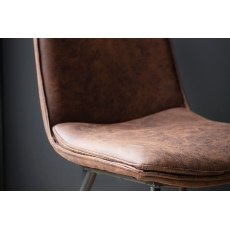 Gallery Direct Set of 2 Newton Dining Chairs in Brown Leather
