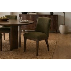 Gallery Direct Set of 2 Kelvedon Dining Chairs in Green Boucle
