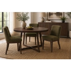 Gallery Direct Set of 2 Kelvedon Dining Chairs in Green Boucle