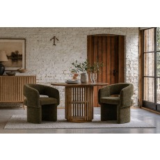 Gallery Direct Sloane Dining Chair in Green Boucle