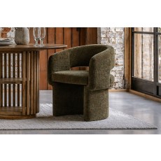 Gallery Direct Sloane Dining Chair in Green Boucle