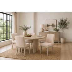 Gallery Direct Set of 2 Kelvedon Dining Chairs in Natural Boucle