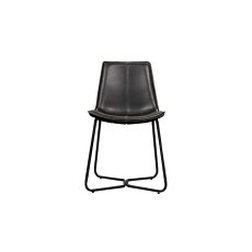 Gallery Direct Set of 2 Hawking Dining Chairs in Charcoal PU Leather
