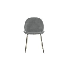 Gallery Direct Set of 2 Flanagan Dining Chairs in Light Grey Velvet