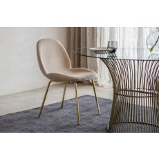 Gallery Direct Set of 2 Flanagan Dining Chairs in Oatmeal Velvet