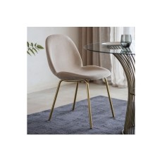 Gallery Direct Set of 2 Flanagan Dining Chairs in Oatmeal Velvet