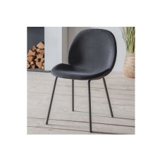Gallery Direct Set of 2 Flanagan Dining Chairs in Grey Velvet