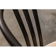 Gallery Direct Set of 2 Whitney Black Elm Wishbone Back Bar Stools with Woven Seat