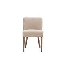 Gallery Direct Set of 2 Tarnby Dining Chairs in Taupe Linen