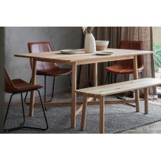 Gallery Direct Kingham Oak Dining Table Set & 4 Hawking Chairs