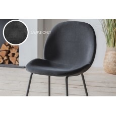 Flanagan Dark Grey Velvet Sample