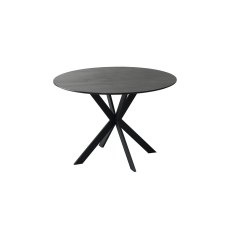 Sadie Industrial 110cm Round Dining Table in Smoke Finish
