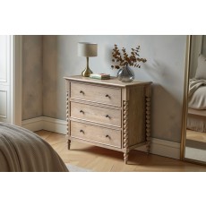 Gallery Direct Artisan Limewash Oak 3 Drawer Chest of Drawers