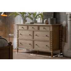 Gallery Direct Artisan Limewash Oak 7 Drawer Chest of Drawers Gallery Direct Artisan Limewash Oak 7 Drawer Chest of Drawers