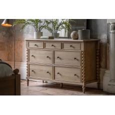 Gallery Direct Artisan Limewash Oak 7 Drawer Chest of Drawers
