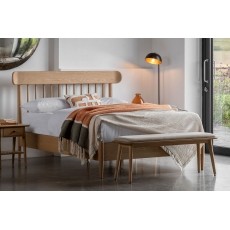 Gallery Direct Hatfield Natural Oak Spindle Bed Frame