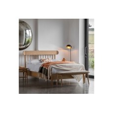 Gallery Direct Hatfield Natural Oak Spindle Bed Frame