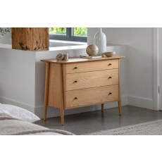 Gallery Direct Hatfield Natural Oak 3 Drawer Chest of Drawers