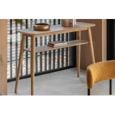 Gallery Direct Hatfield Natural Oak Console Table