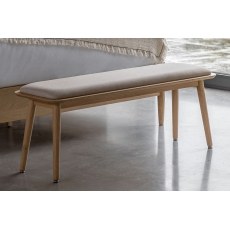 Gallery Direct Hatfield Natural Oak Upholstered Bench