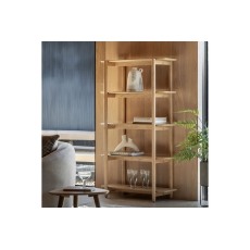 Gallery Direct Hatfield Natural Oak Tall Open Display Unit