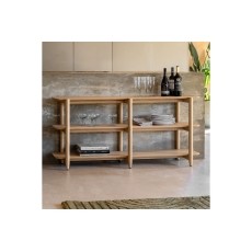 Gallery Direct Hatfield Natural Oak Wide Open Display Unit