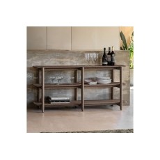 Gallery Direct Hatfield Smoked Oak Wide Open Display Unit