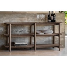 Gallery Direct Hatfield Smoked Oak Wide Open Display Unit