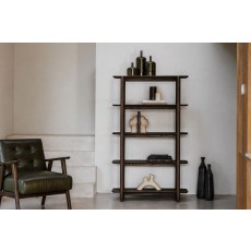 Gallery Direct Hatfield Smoked Oak Tall Open Display Unit