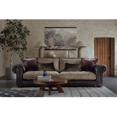 Atlantis Fabric & Leather Mix Standard Back 4 Seater Sofa