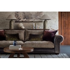 Atlantis Fabric & Leather Mix Standard Back 4 Seater Sofa