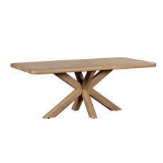 Flynn Natural Oak 240cm Star Base Dining Table