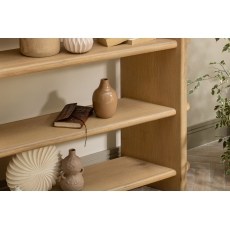 Flynn Natural Oak Open Display Bookcase