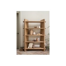 Flynn Natural Oak Open Display Bookcase