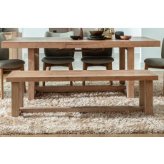 Oakley Reclaimed Wood 160cm Dining Bench in Rustic Buff Finish