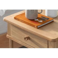 Gallery Direct Wycombe Oak 1 Drawer Bedside Table